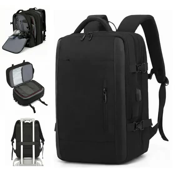 Mochila de Viagem Masculina e Feminina Impermeável e Reforçada com Compartimento para Notebook