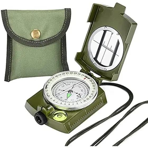 Sobrevivência De Bússola De Observação Lensática Militar Com Bolsa De Transporte , Para Caminhadas , À Prova D'água E De