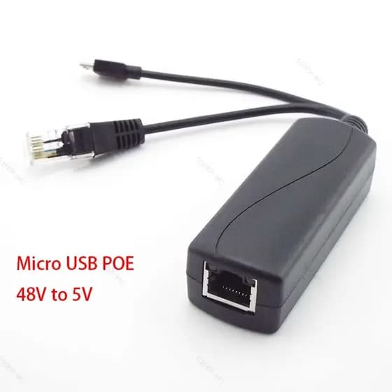 Divisor De Poe Ativo 48V A 5V 5V Micro Usb Power Over Ethernet CCTV Câmera Plug BR16B2