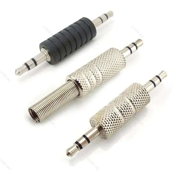 3.5mm Macho Para 3.5 Adaptador De Entrada De Áudio 3 Pólos Estéreo Aux Conector Plug Cabo Conversor Reto MP3 MP4 Fone De