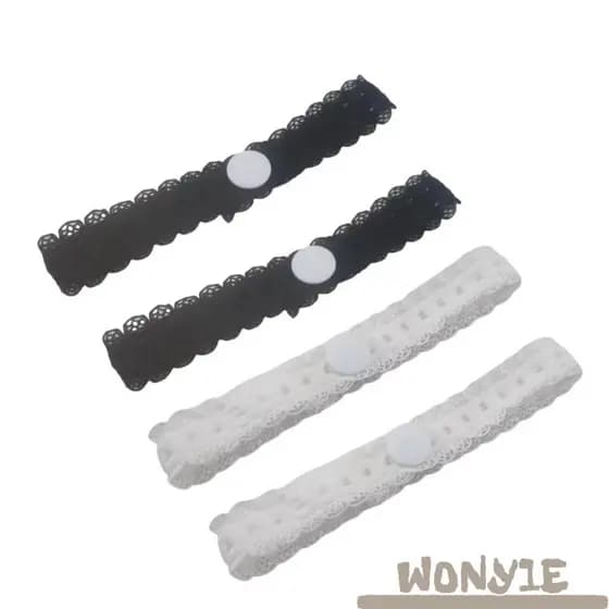 WONY1E 2 Peças De Suporte Para Manga De Camisa , Renda Elástica Encurtada O Comprimento Da , Fixadores De Punho Elástico