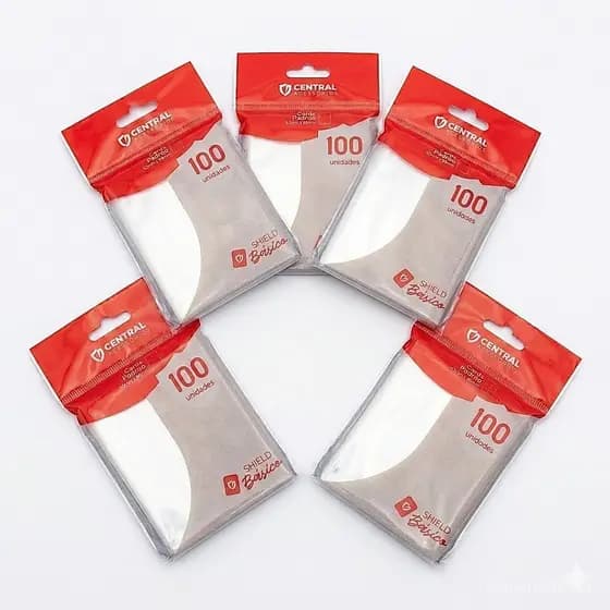 Kit 5 Sleeves Central Shield Básico Pokémon, Magic, Photocard, One Piece, Exploding Kittens
