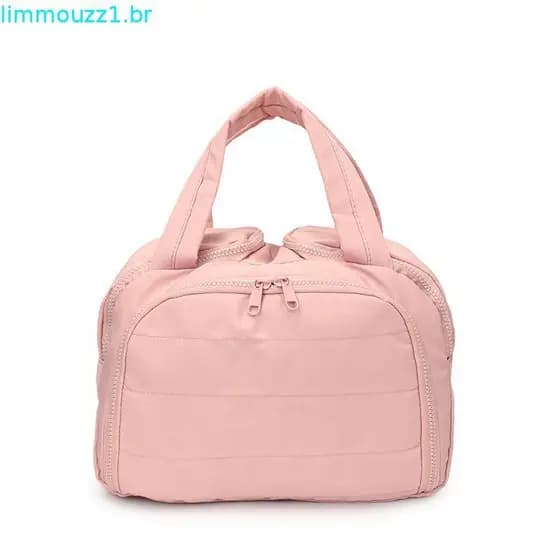 SUBING Bolsa De Higiene Portátil , Cosmética De Cor Sólida Kawaii De Grande Capacidade , Água Anti-Respingos