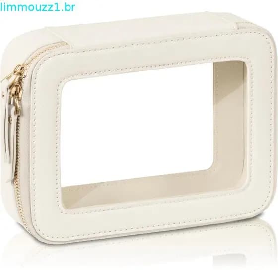 Bolsa de Maquiagem Transparente à Prova d'Água em PVC, Caixa de Armazenamento de Cosméticos para Mulheres, Bolsa de Viag