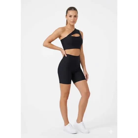 Conjunto Fitness Feminino Treino Academia Short Cintura Alta e Regata