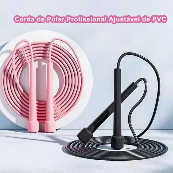 Cordas de Pular Profissional Ajustável de PVC 280cm (10) com Empunhaduras de 12cm