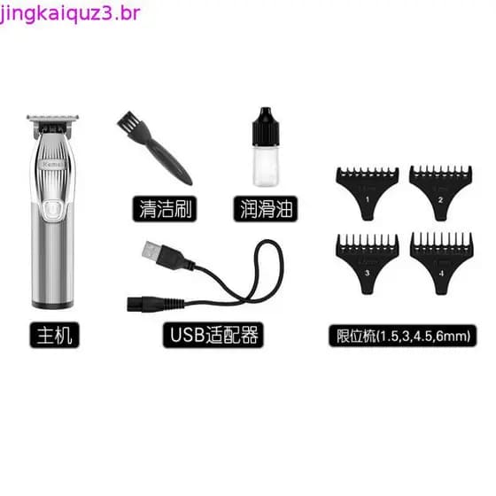 Kemei Hair Clipper Professional Trimmer Barbers Cordless Rechargeable Hair Cutting Grooming Kit T Blade LED Display Zer