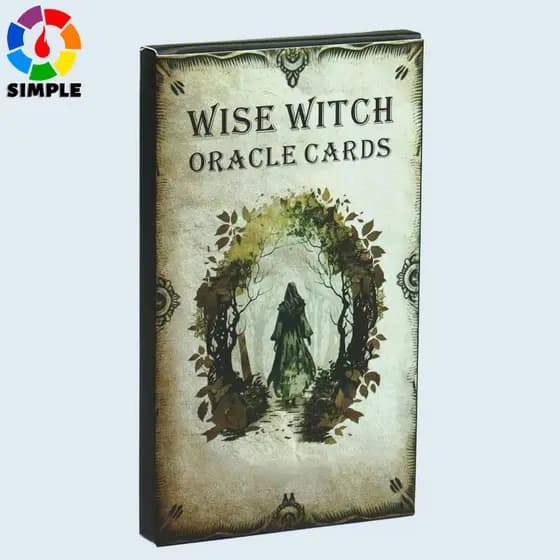 Cartas de Oráculo da Bruxa Sábia 20 Peças Versão em Inglês Cartas de Tarot para Adivinhação do Destino