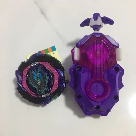 B-186 Roar Bahamut Com-184 Conjunto de Brinquedos Explosivos com Lançador LR Personalizado Roxo, adequado para crianças.