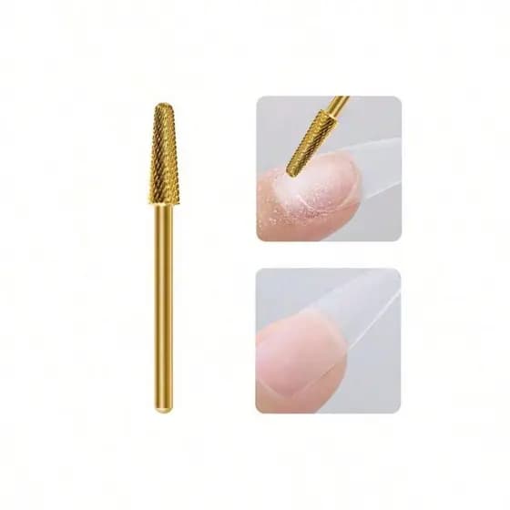 Cabeça De Polimento De Unhas Douradas , Broca De Carboneto De Tungstênio De 1 Peça Para Remover Cutícula , 3/32 '
