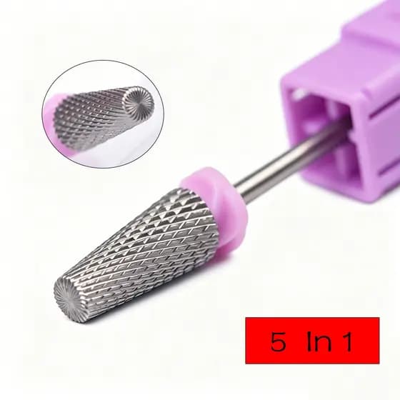 Broca De Polimento De Unhas De Carboneto De Tungstênio 5 Em 1 , Removedor Pedicure , S