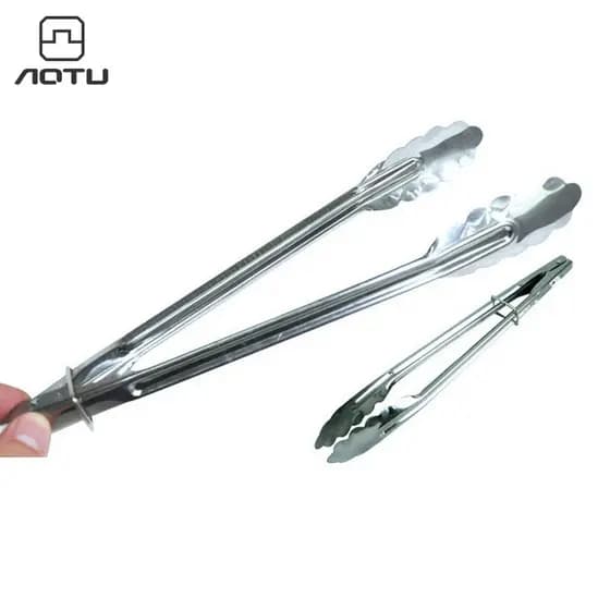 Pinça de aço inoxidável para churrasco, pinça para comida, pão, talheres, churrasco, acessórios para churrasco ao ar liv