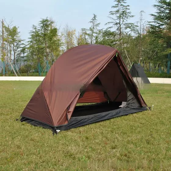 Barraca de acampamento única com protetor solar à prova de chuva, barraca única ultraleve, barraca superior única, barra