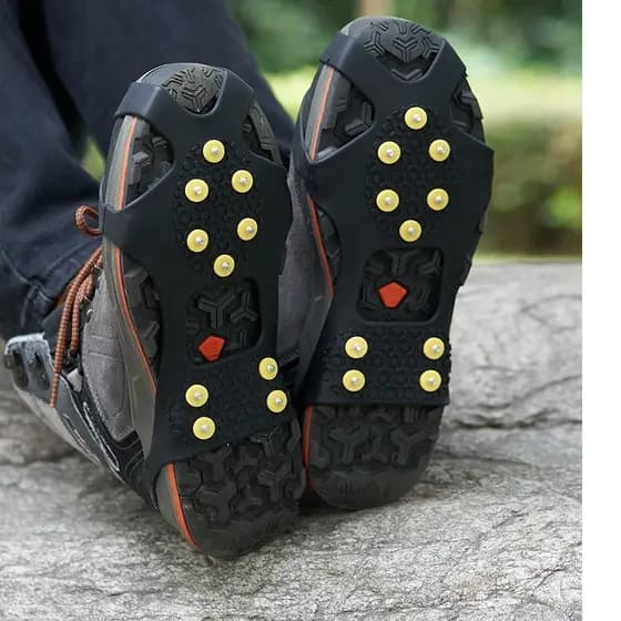 Crampons de 10 dentes capa de sapato antiderrapante ao ar livre neve gelo superior garras antiderrapantes crianças antid