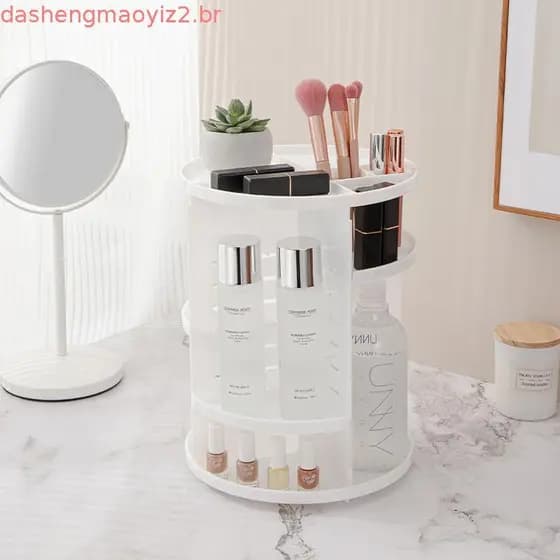 Original Organizador Cosmético Maquiagem Giratório Display 360 Ajustável Regulável