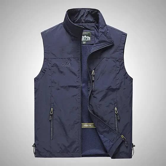 42741 Colete Masculino Ultraleve de Secagem Rápida em Malha para Pesca e Camping, Jaqueta Clássica Sem Mangas Ao 2741 39