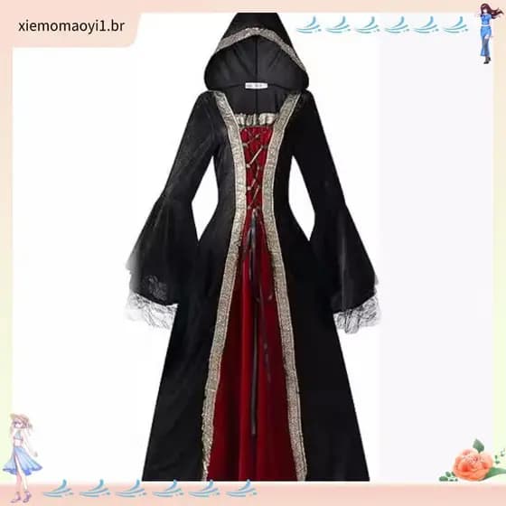 Período renascentista Medieval feminino Plus Size vestido de dramatização retrô palco retrô