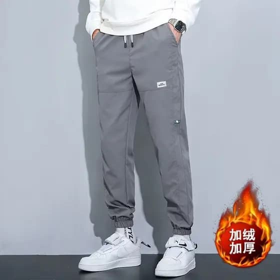 Outono inverno macacão masculino cintura elástica solta espartilho calças masculinas resistente ao desgaste durável cant