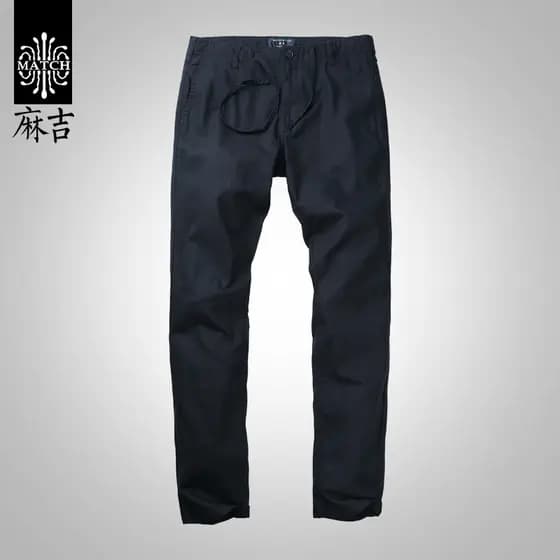 Match Maji calças de linho masculinas estilo primavera calças magras estilo fino algodão linho versão coreana na moda ca