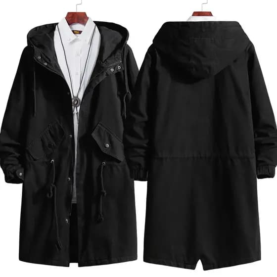 Jaqueta corta-vento de algodão puro de comprimento médio impressa moda casaco Anime masculino feminino primavera outono