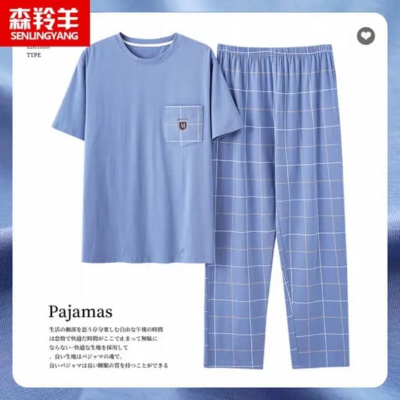 Pijamas masculinos verão puro algodão calças de manga curta fino algodão pulôver Loungewear masculino mais gordura plus