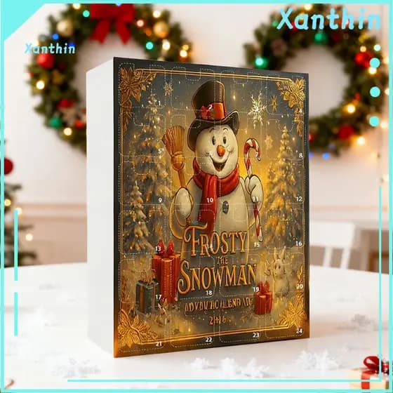 Children Holiday Gift Kids Advent Calendar Frosty the Snowman 2025 24 Days Diy Clay Craft Kit Fun Seasonal for Family Co