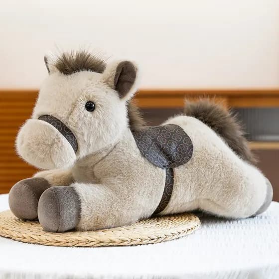 Pelúcia Cavalo Deitado Macio Estilo Fofo para Crianças Decoração Quarto Presente