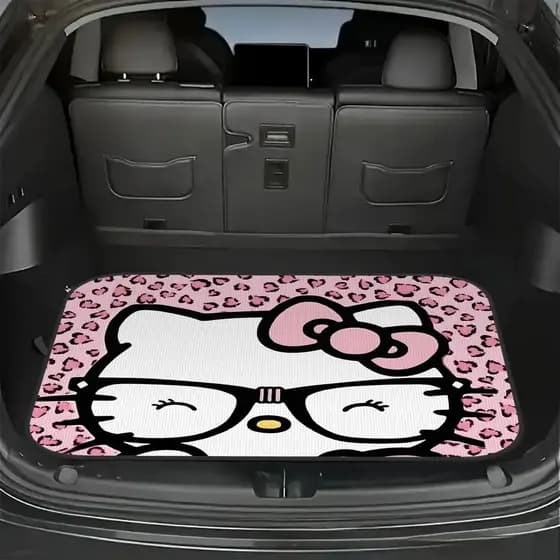1 tapete de porta-malas de carro Sanrio Hello Kitty, forro de porta-malas adequado para animais de estimação, usando Des