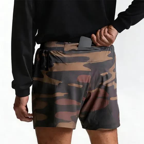 Shorts masculinos de verão, roupa externa, estilo americano, camada dupla, calças esportivas, shorts masculinos de verão