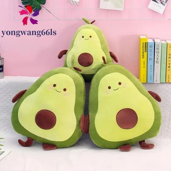 YONGWANG Abacate Brinquedos De Pelúcia Bonito Travesseiro Macio Decoração De Casa Brinquedo Almofada De Frutas Presentes