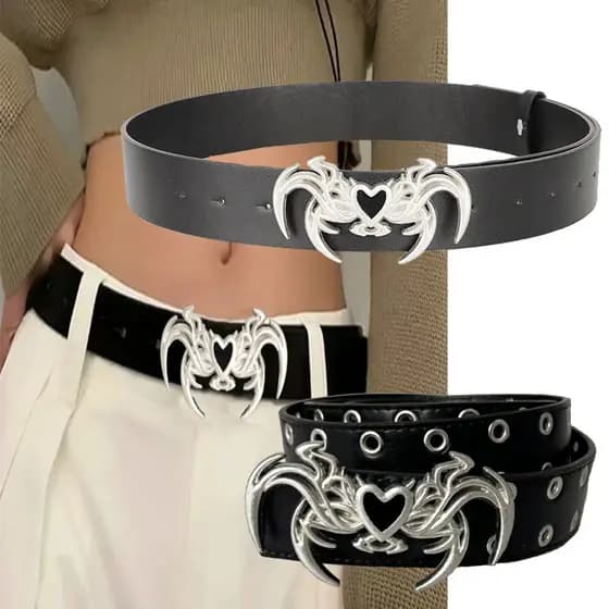 Casual All-Match senhoras simples Retro oco cinto decorativo único estudante na moda moda versão coreana cinto