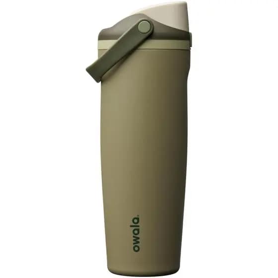 Garrafa de água Owala FreeSip Sway de aço inoxidável isolada, com bico duplo, canudo embutido e alça, adequada para viag