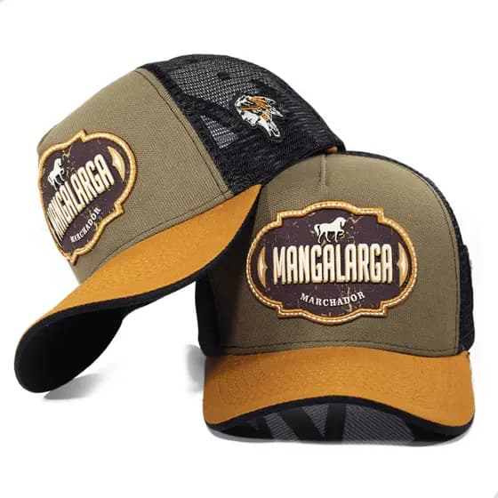 Boné Masculino Preto Trucker Telinha Country Mangalarga Marchador Lançamento