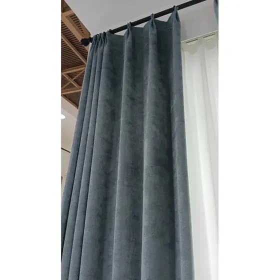 Muquan Chenille Clip Preto Seda Cortina Blackout Completa Quarto Absorção de Áudio-Vídeo Redução de Ruído Monocromático