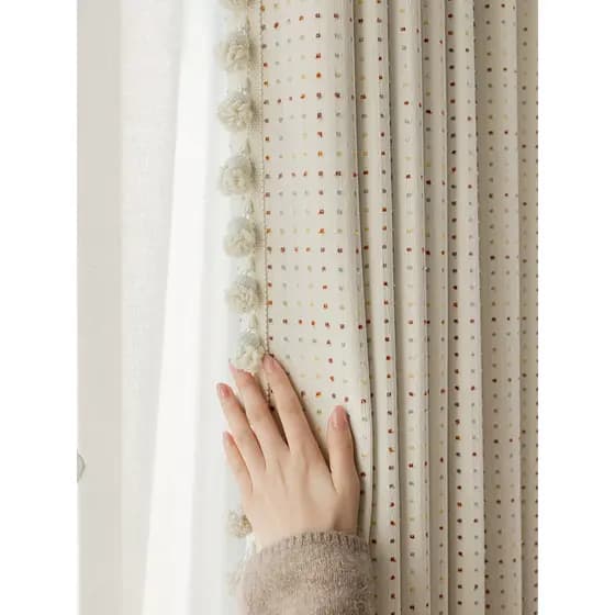 Dopamina cortina de quarto infantil menina estilo princesa quarto High-End estilo creme Bay janela sombreamento geléia f