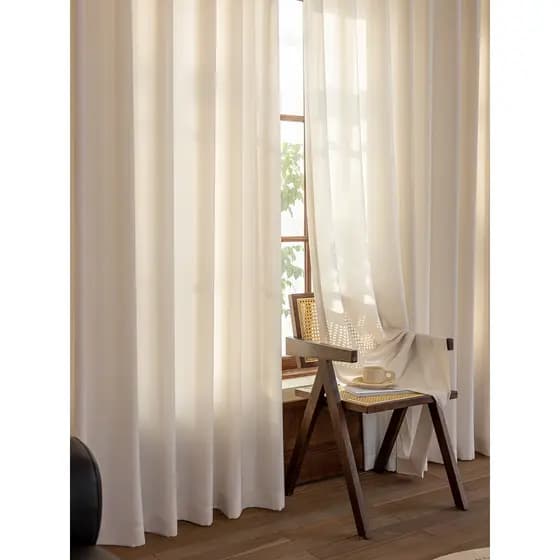 Cortina de tela para sala de estar, estilo Medieval, luz perolada, translúcida, impervente, varanda, café, escritório, l