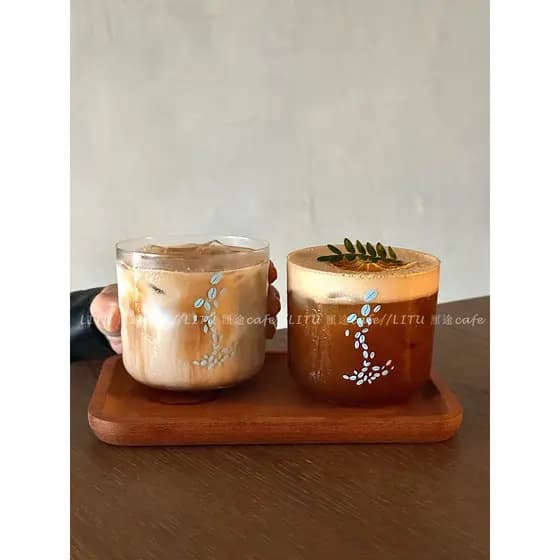 Criativo grão de café impresso xícara de café ins estilo boca larga americano Latte copo luz fina copo de vidro suco beb