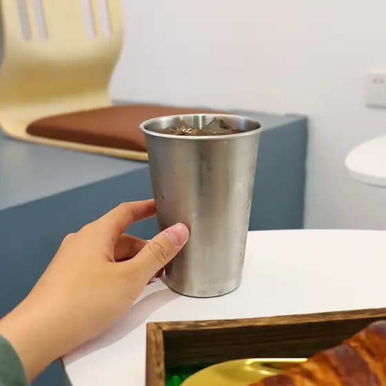Ins estilo coreano xícara de café de aço inoxidável Cappuccino Latte copo de bebida fria copo de suco copo de leite xíca