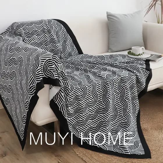 Cobertor texturizado retrô para sala de estar, sofá, escritório, cochilo, cama, estilo ins
