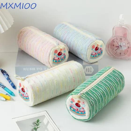 Bolsa Para Caneta MXMIOO , Lápis De Grande Capacidade Com Design De Arco , Organizador De Armazenamento Padrão Floral De