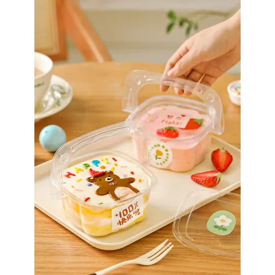 Caixa de embalagem para bolo, Mousse, Tiramisu, rolo de bolo, sanduíche, piquenique, Sushi, sobremesa, caixa de embalage