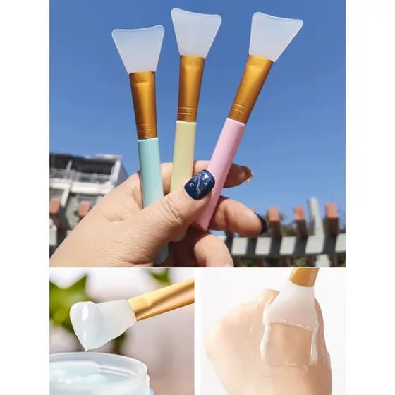 Máscara escova de Silicone macio aplicar máscara de lama Facial dedicada escova de beleza limpeza rosto Spa pequeno livr