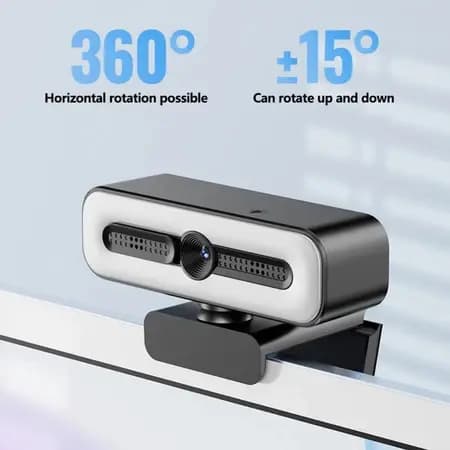 STARMEGA Webcam 1080P Full HD Com Luz de Preenchimento USB Para Notebook e PC Lente Ampla Para Aulas