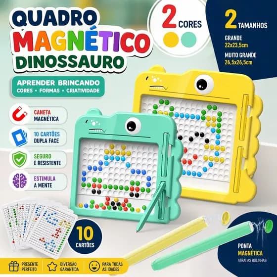 Lousa Mágica Caneta Magnética prancheta Infantil Educativo Autismo Cartelas Desenho