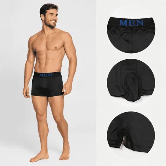 Kit 6 Cuecas Premium Box Boxer Masculinas – Ajuste Perfeito