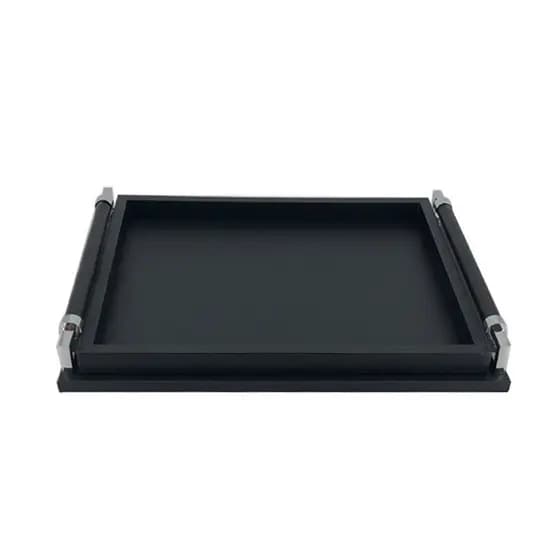 Bandeja de couro simples e moderna, bandeja de armazenamento de mesa, bandeja de aromaterapia de madeira, ornamentos lev