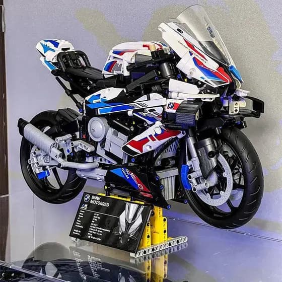 Compatível com Lego Cyberpunk BMW n1.000rr motocicleta crianças montagem educacional brinquedos bloco de construção deco