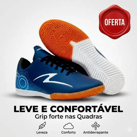 Tênis Futsal unissex leve Chuteira Futsal Para Salão Confortável Macia e Estilosa