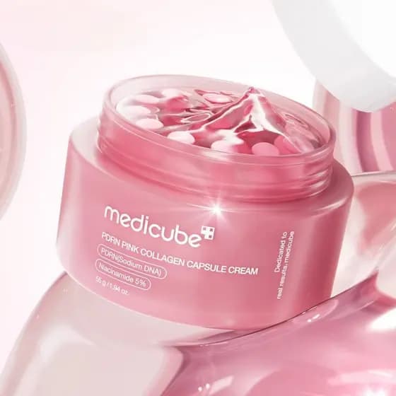 Medicube Rose Collagen Capsule Essence Creme Hidratante Natural Durável Limpeza Facial