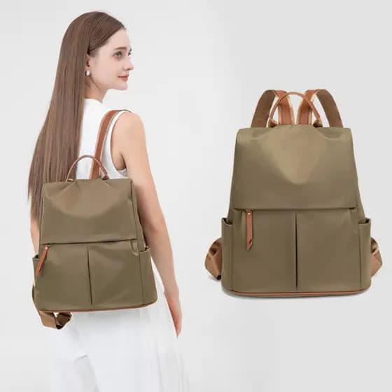 Mochila Feminina Antifurto 2026 | Leve e Grande Capacidade para Viagem | Tecido Náilon Oxford | Estilo Casual e Moderno